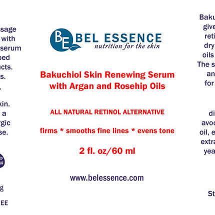 Bakuchiol Natural Retinol Serum With Argan, Avocado and Rosehip Oils - Reduce Wrinkles, Firm Skin, Youthful Glow  - 2 oz