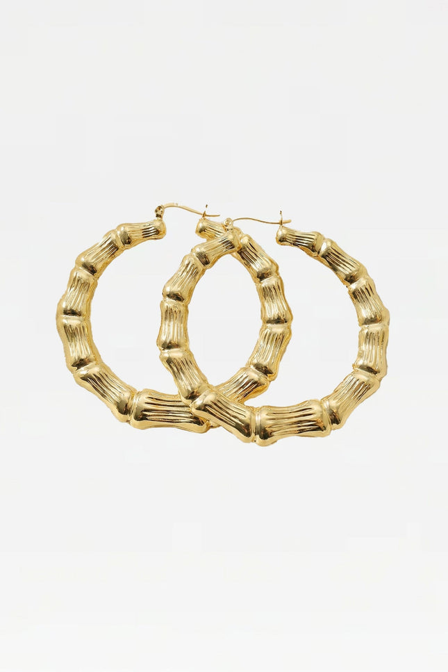 The Bamboo Hoop Earring