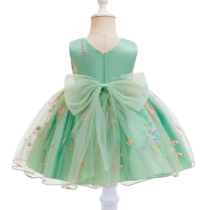 Baby Girls Butterfly 1st Birthday Flowers Tulle Bow Formal Wedding Party Dresses For Toddler Kids Baptism Photo Shoot Vestidos