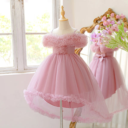 Summer Party Girls Dress Elegant Tulle Wedding Bridesmaids Princess Prom Dresses for Girl Gala Birthday Pageant Evening Costumes