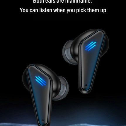 Bluetooth 5.0 Gaming Headset Workout Music Earphones Earbuds With Mic Bass Audio Quality Sound Wireless Headphones Sports Headphones Wearable Sweatproof Easy Pairing Headset For Sport Black