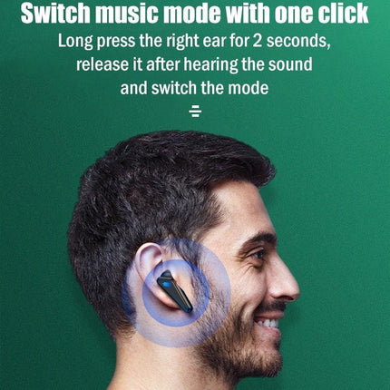 Bluetooth 5.0 Gaming Headset Workout Music Earphones Earbuds With Mic Bass Audio Quality Sound Wireless Headphones Sports Headphones Wearable Sweatproof Easy Pairing Headset For Sport Black