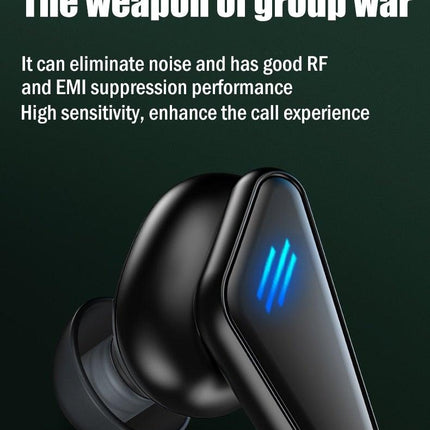 Bluetooth 5.0 Gaming Headset Workout Music Earphones Earbuds With Mic Bass Audio Quality Sound Wireless Headphones Sports Headphones Wearable Sweatproof Easy Pairing Headset For Sport Black