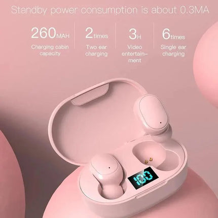 Bluetooth Earphone Wireless Ear Buds 5.0 LED Display Button Control Quality Sound Earphones in-Ear Headphones For Workouts And Running