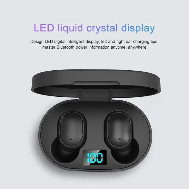 Bluetooth Earphone Wireless Ear Buds 5.0 LED Display Button Control Quality Sound Earphones in-Ear Headphones For Workouts And Running