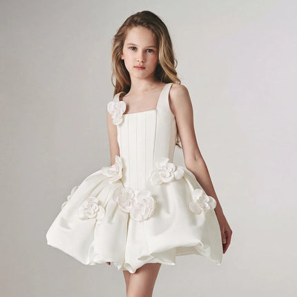 Children Dress European and American Host Piano Performance Dress Girls Birthday Banquet Wedding Princess Dress