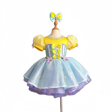 Child Sequined Modern Dance Tutu Dress Girls Jazz Dance Dresses For Prom Stage Wear Wedding Princess Dress Ballroom Clothing