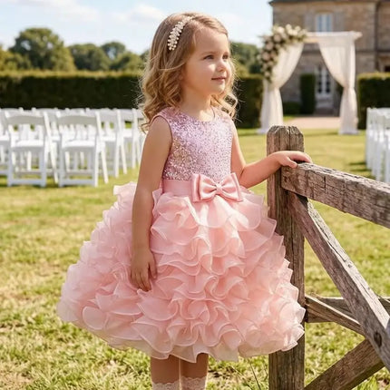 Flower Girl Dress For Wedding Baby Girl 2-8 Years Birthday Outfits Children's Girls First Communion Dresses Girl Kids Party Wear