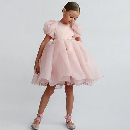 Teenage Girls Dress Children's Clothing Party Elegant Princess Long Tulle Baby Girls Kids Lace Wedding Ceremony Dresses