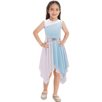 Girls Wordhip Liturgical Costume Lyrical Dance Dress Kids Celebration of Spirit Church Dress Dancewear Stage Performance Costume