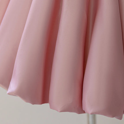 Summer Beading Bridesmaid Girls Dress Elegant Baptism Wedding Party Princess Prom Dresses Girl Bow Birthday Evening Kids Clothes