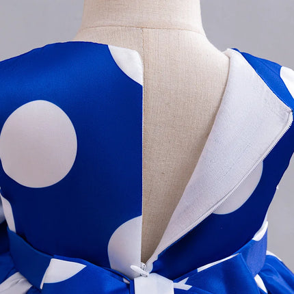 Polka Dot Girl Layered Dress Wedding Birthday Party Children's Princess Gown Kids Fashion Clothing Vestidos Toddler Dresses