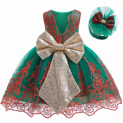 Baby Girls Princess Dress Baby Baptism Dress Toddler Easter Costume Children Evening Party Gown 2025 New Girl White Dress