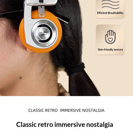 2026 WhatPlus RETRO R3 Bluetooth Earphones Headworn Wireless Portable Small Classic Fashion Headset 40mm Dynamic-unit Headphones