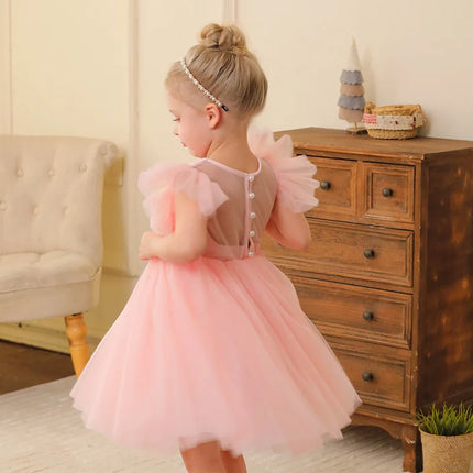 2025 new girls' evening gowns, children's wedding dresses and performance costumes, princess dresses for girls aged 2 to 10