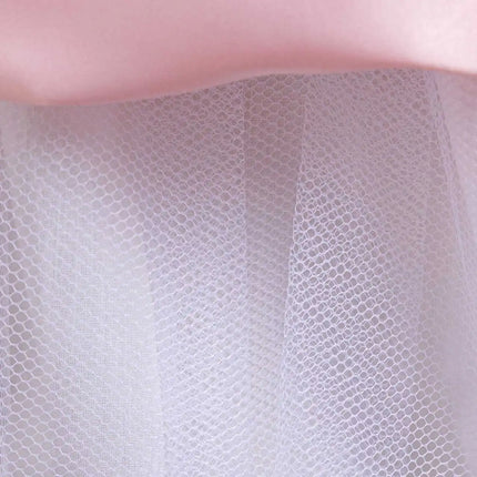 HETISO Princess Rose Floral Chiffon Dress for Girls Lace Tutu Summer Kids Clothing for Wedding Birthday Party New Year