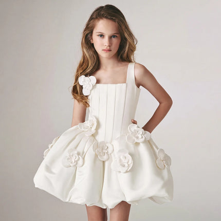 Children Dress European and American Host Piano Performance Dress Girls Birthday Banquet Wedding Princess Dress