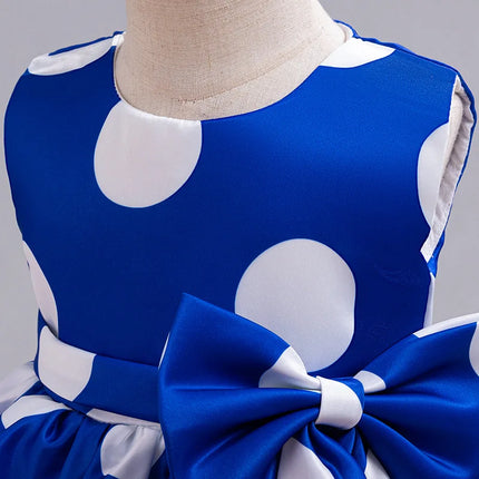 Polka Dot Girl Layered Dress Wedding Birthday Party Children's Princess Gown Kids Fashion Clothing Vestidos Toddler Dresses