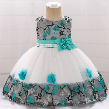 Infant Baby Girl Dress Tulle Baptism Dresses for Girls 1st Year Birthday Beading Lace Appliqued Party Wedding Prom Kids Clothes