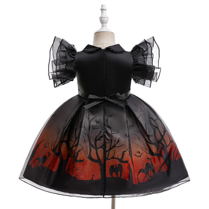Church Bat Halloween Cosplay Costume for Girls Carnival Christmas Broom Birthday Party Dresses Pumpkin Ghost Prom Kids Clothing