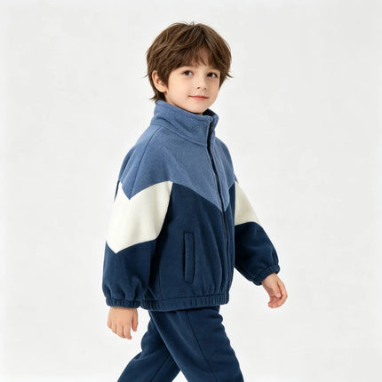 Baby Toddler Boys Jackets and Coats Kids 1 to 2 3 4 5 6 7 Years Blue Korean Winter Polar Fleece Warm Outerwear Children Clothing