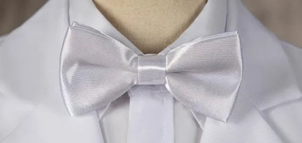Boys White Baptism Sping Host Piano Performance Suit Children Birthday Ceremony Costume Teenager Kids Wedding Party Dress