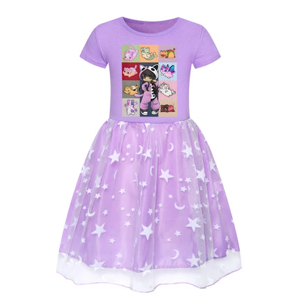 APHMAU  Baby Girls Lace Princess Dress Design Summer Wedding Party Outfit with Bag Toddler Formal Dress for Girls