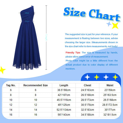 Kids Flower Girls Dress One Shoulder Pleated Evening Wedding Party Formal Occasion Long Maxi Junior Bridesmaid Tulle Dresses