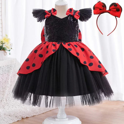 1-6-year-old baby's first birthday party fluffy mesh Tutu Dress New Flower Girl irregular skirt dress wedding party dinner dress