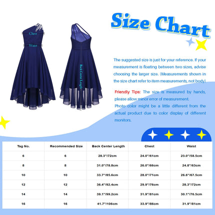 Girls Wedding Bridesmaid Dress Summer Elegant Chiffon One Shoulder Sleeveless Long Dress for Birthday Party Evening Prom Gown