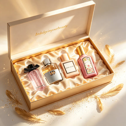4Pcs Women Perfume Gift Set Long Lasting Floral Fruity Scent Eau de Toilette Elegant Ladies Fragrance Kit Valentine Birthday Present for Her