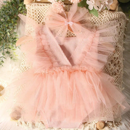 Ylsteed Newborn Photography Outfit Baby Tutu Dress + Headband Set 0-3M Soft Tulle Romper Princess Costume Photo Shoot Clothing