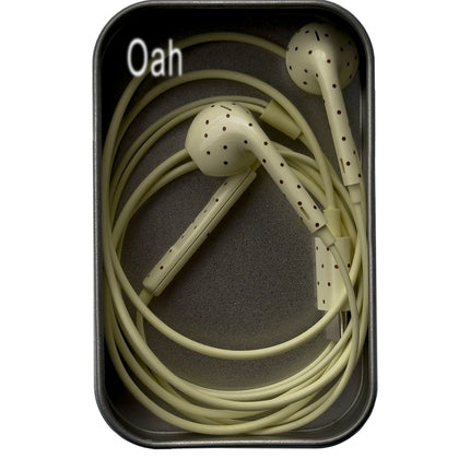 Oah Polka Dot Wired Earphones ABS Material Type-C/Lightning Dynamic Hifi Wired Earphones Digital Audio Headphones Gifts
