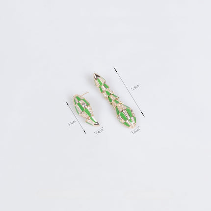 S925 Silver Snake-Shaped Enamel Necklace