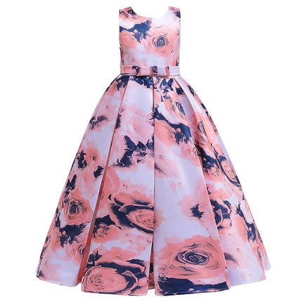 Summer Flower Girl Dress Christmas Costume Elegant Party Wedding Princess Kids Dress For Girls Birthday Bridesmaid Gown Vestidos