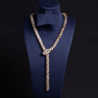 Gold-backed white necklace