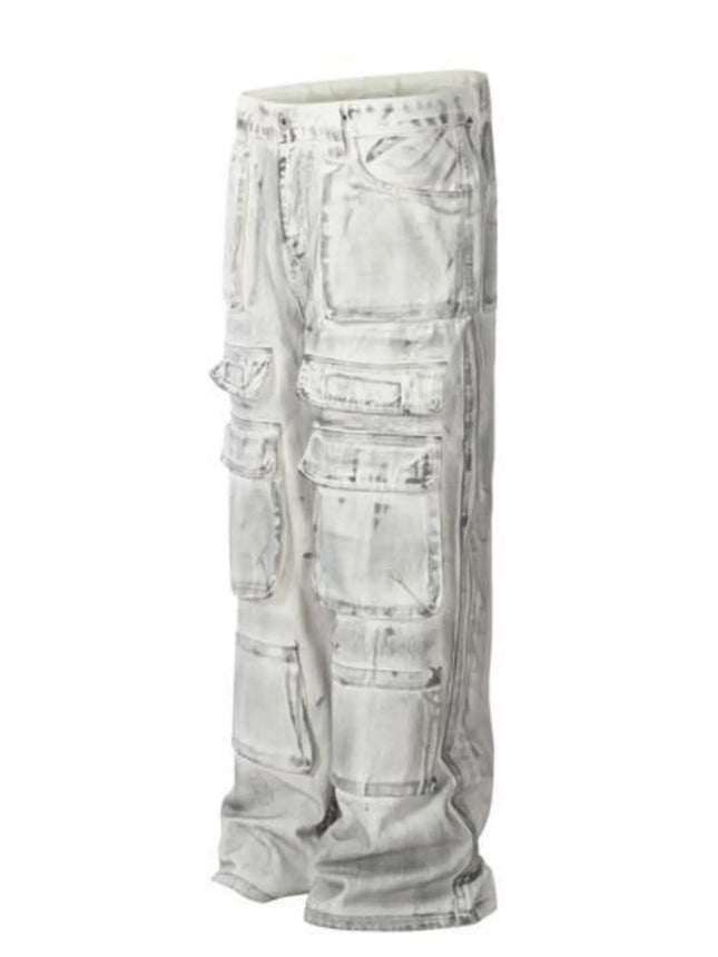 Men's Multi-Pocket Cargo Denim Jeans