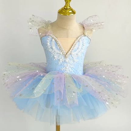 Summer Ballet Skirt Girl Dress Kids Outfit Vestidos Tutu Girls Dresses Dance Costume Baby Clothing Ballerine Children's Day