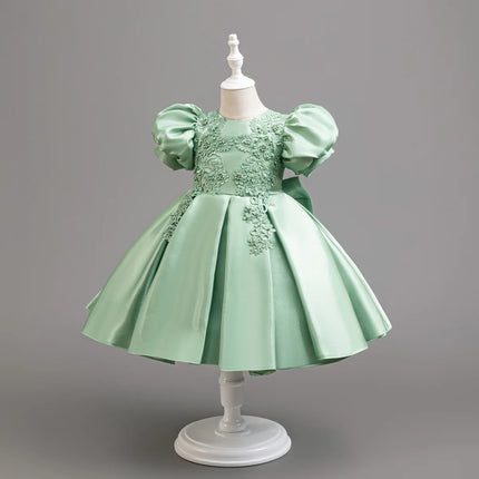 New Girl Party Dress Children Formal Dresses Kid's Festival Clothes Girls' Clothing Puffy Sleeve