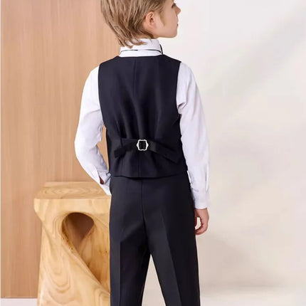 Flower Boys Suit For Wedding Teenager Kids Formal Ceremony Tuxedo Dress Children Photograph Blazer Party Performance Costume