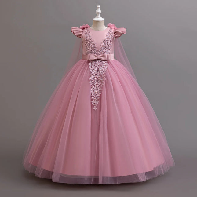 4-12 Years Old Dress Up Dance Party Girl Dress Tulle Girl Wedding Dress Elegant Girl Party Dress Kids Christmas Dress