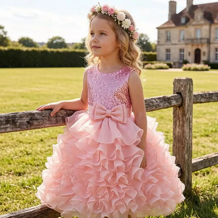 Flower Girl Dress For Wedding Baby Girl 2-8 Years Birthday Outfits Children's Girls First Communion Dresses Girl Kids Party Wear