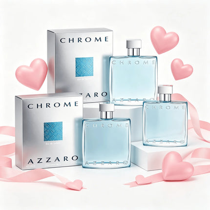 Azzaro Chrome EDT 3.3oz, Luxury Men's Perfume with Refreshing Aquatic Aroma, Long Lasting Fragrance, Ideal Gift for Father Brother on Birthday & Graduation