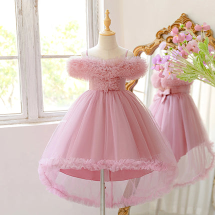 Summer Party Girls Dress Elegant Tulle Wedding Bridesmaids Princess Prom Dresses for Girl Gala Birthday Pageant Evening Costumes
