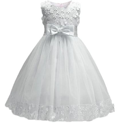 Lace Girls Wedding Party Dresses For Girl's Birthday Baby Kids Costume Evening Ball Dress Teenager Vestidos Clothes