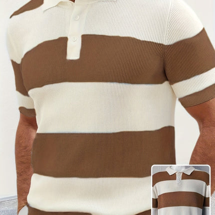 Mens Clothing Summer Fashion Lapel Sweater Short Sleeve Men Clothing Men Wears