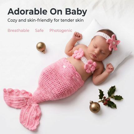 New Mermaid-Shaped Children's Photography Clothing, Studio Photo Shoot Outfit, Handmade Knitted Baby Mermaid Dress