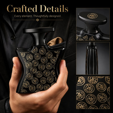 Bond No. 9 Wall Street Eau de Parfum – Luxury Black & Gold Star-Shaped Fragrance, Elegant Statement Scent for Daily Wear, Business Events & Evening Occasions