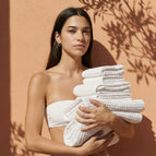 White / Standard Set (Set of 6 with Bath Towels)