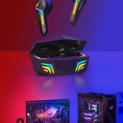 Gaming Headsets Wireless Earphones Low Latency Bluetooth Headphone Sports Noise Cancelling Earbuds With Mic Sports Headphones Wireless Bluetooth Headphones With Microphone 5H Playtime Wireless Running Earbuds